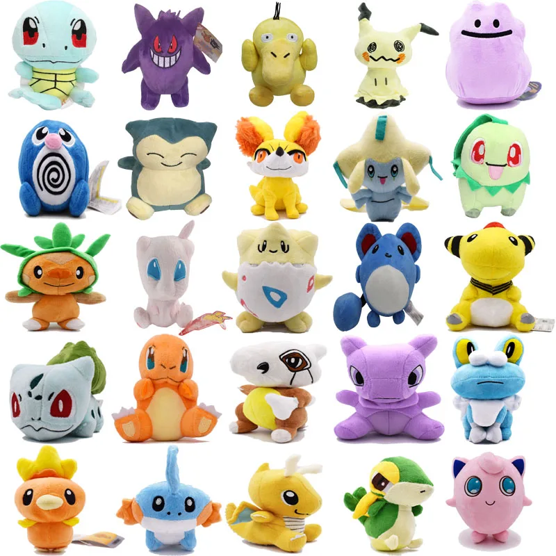 

Плюшевые игрушки Mimikyu Cubone, чармандер, Raichu Psyduck, Mew Ditto, драгонит, Lapras, плюшевые куклы для детей, рождественский подарок