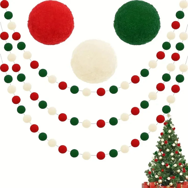 20-Kugeln Weihnachtsbaum hängende Haarballen Weihnachtsdekoration Haarball Urlaub Party Dress Up Neujahr Weihnachten Atmosphäre Bälle