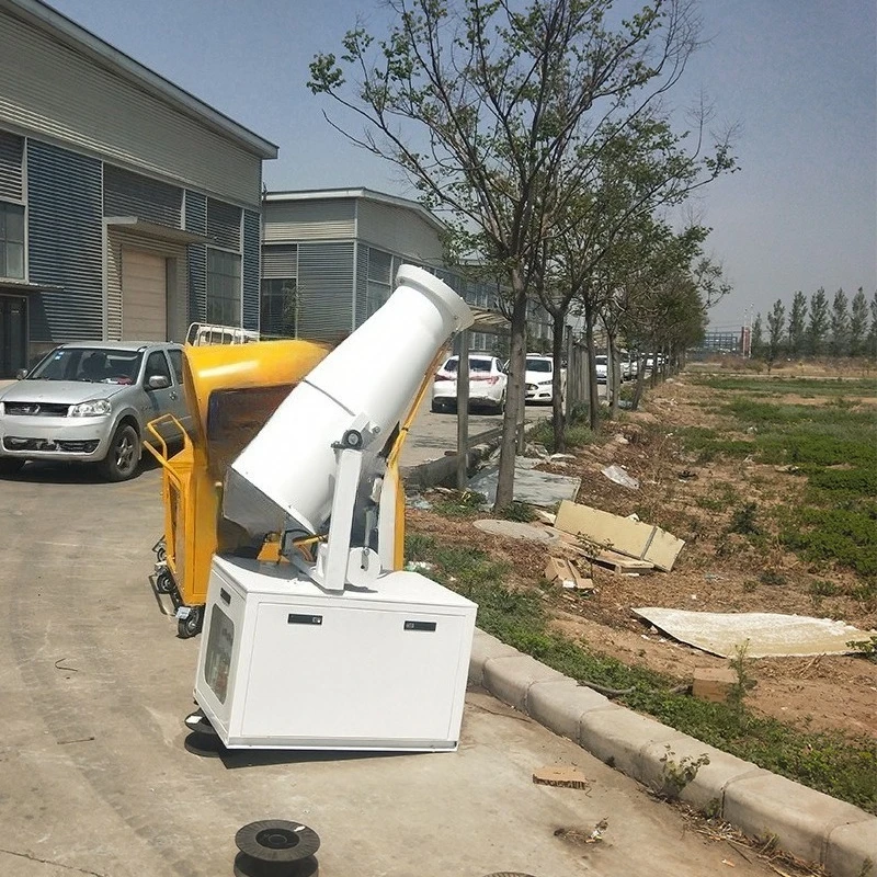 Smart Fog Cannon Machine with Remote Monitoring for Dust Suppression in Smart City Construction