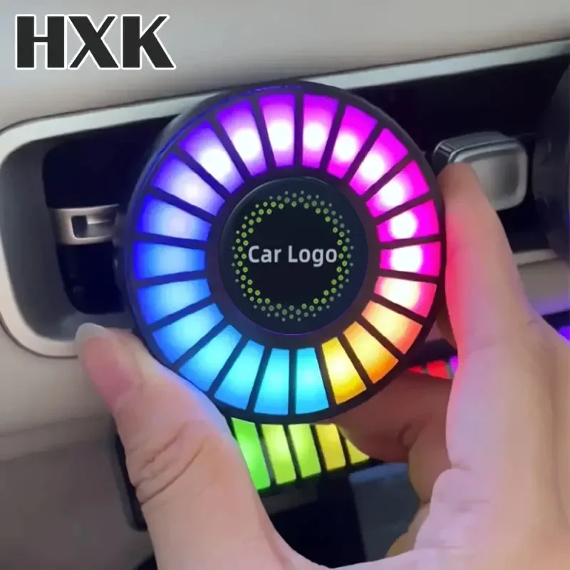 Car Wireless Remote Control Aromatherapy Lamp APP Control Intelligent Music Rhythm Light Air Freshener Car Atmosphere Light tool