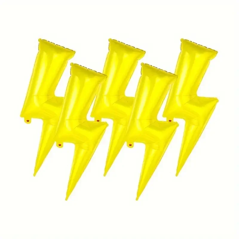 1/3/5pcs Golden Lightning Shaped Aluminum Film Balloon Birthday Party, Wedding, Graduation Ceremony, etc. on Wednesdays