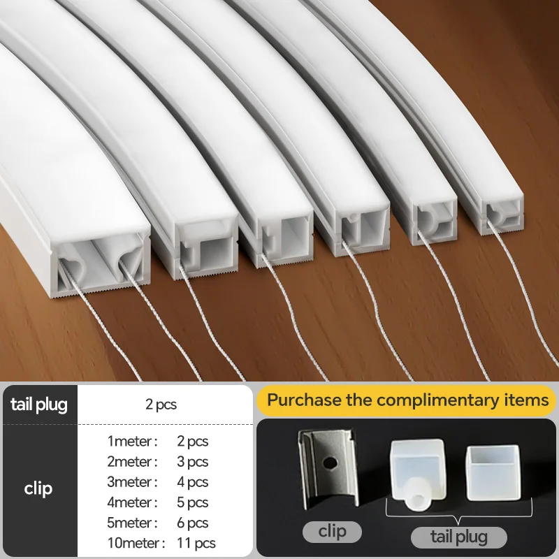 Side Bend Flexible Silicone LED Channel Diffuser Soft Curved Profile Housing for LED Strip Lighting DIY Installation