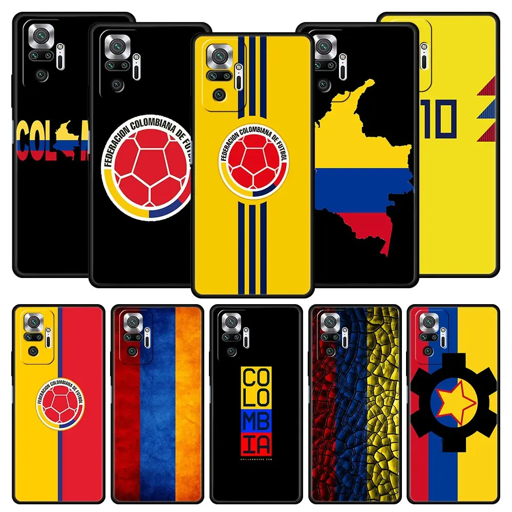 

Colombia Flag Phone Case For Xiaomi Redmi Note 12 11 10 9 Pro 5G 9s 7 8 8T 8A 9A 9C 9T K40 Gaming Silicone Cover Coque Funda