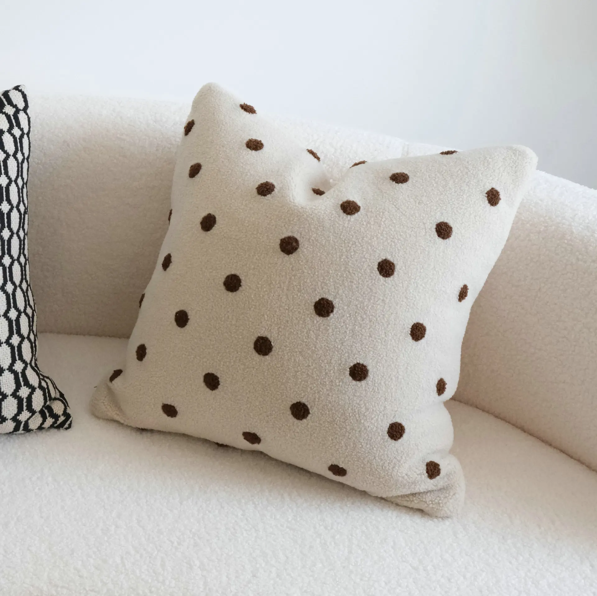 Gebreide Geometrische Patroon Kussensloop, Minimalistische Kussensloop, Retro Kussen Cover, Woonkamer Sofa Decoratie