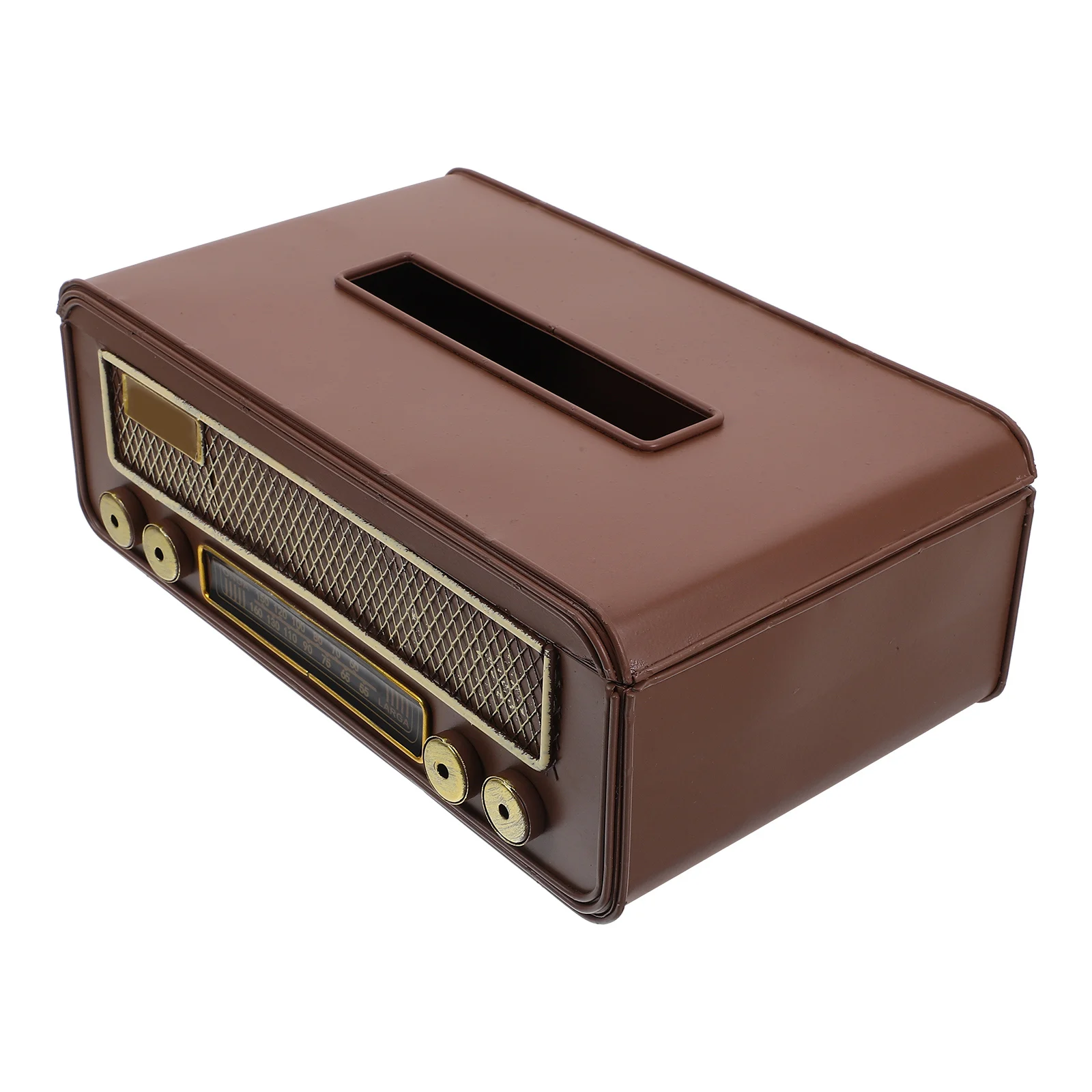 

Retro Tissue Box Paper Holder Napkin Storage Vintage Desk Ornaments Wide Opening Home Office Hotel Premium Iron Sturdy