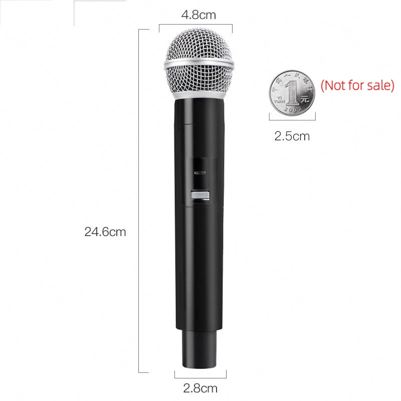 Factory Artificial Plastic Prop Mic Podcast Fake Microphone with diamond kids Toy mic for Training show video cosplay