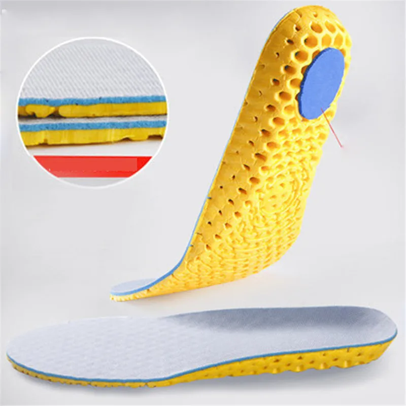 Memory Foam Insoles For Shoes Sole Mesh Deodorant Breathable Cushion Running Insoles For Feet Man Women Orthopedic Insoles