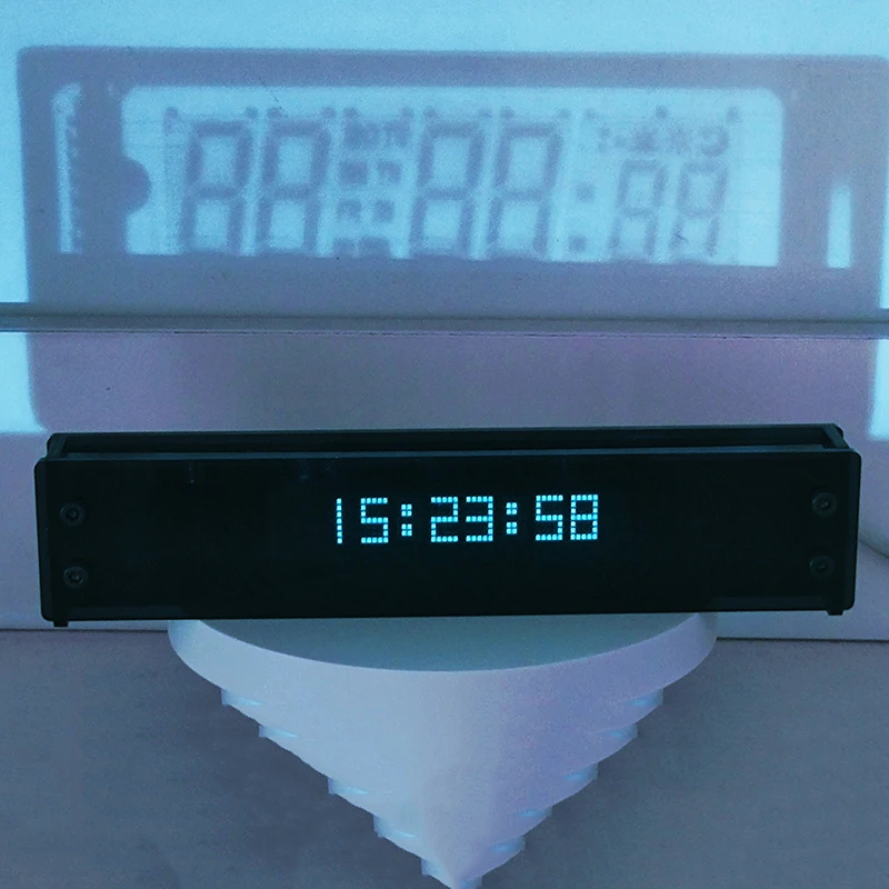 

Настольные часы VFD с цифровым календарем, электронные часы для офиса, уникальный дизайн, бесшумные часы для интерьера