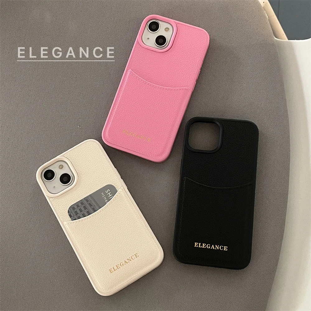 

Для iPhone 16 Pro Max 15 pro 14 13, простой модный чехол для телефона из искусственной кожи с английской картой, однотонный мягкий защитный чехол с защитой от падения