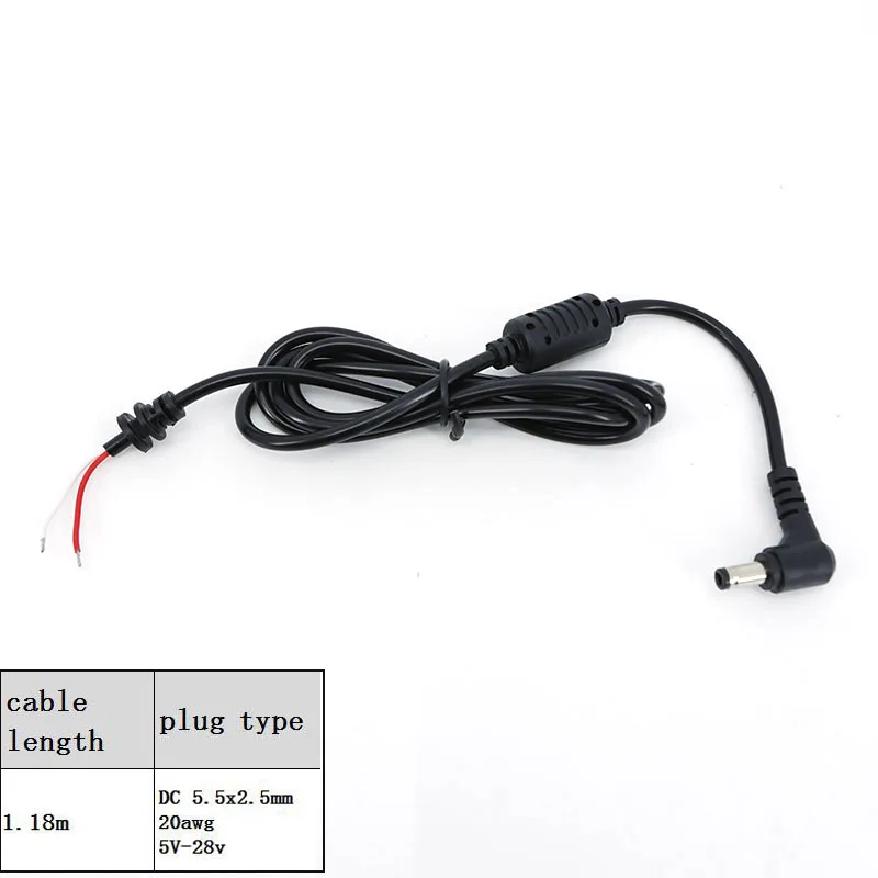 5.5 x 2.5 mm Laptop Power Connector Jack Dc Plug Adapter Charger Cable Cord 120W for Notebook Charger 1.18M w28 view 6
