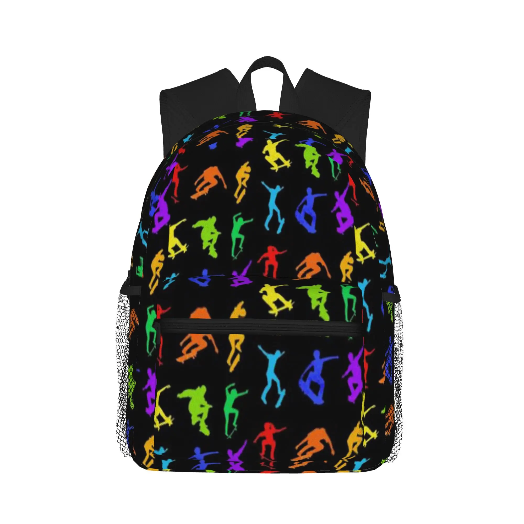 Skateboarding Retro Multicolor Art  Casual Backpack for Students and Adults Backpacks