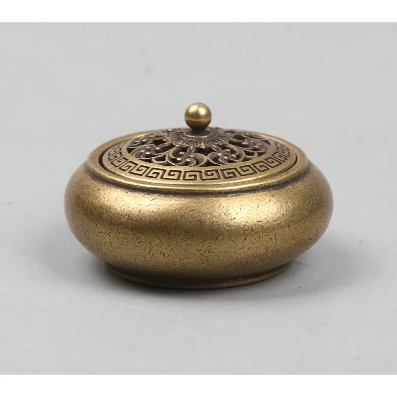 

38MM/1.5" Collection Curio Rare Chinese Small Bronze Exquisite Censer Incense Burner Incensory Thurible Statue Statuary 35g