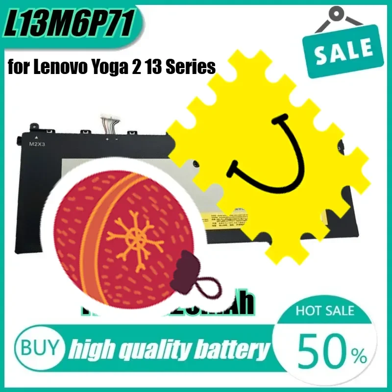 

11.1V 50Wh 4520mAh L13M6P71 Laptop Battery for Lenovo Yoga 2 13 Series 121500234 L13S6P71