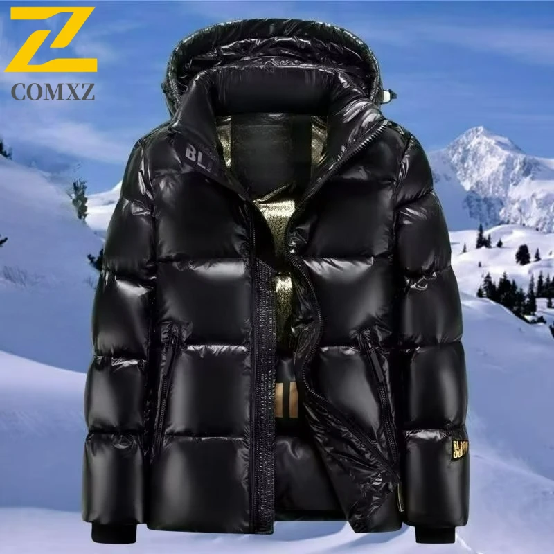

Winter Jacket 2025 New Trendy Graphene Heating Thick Warm Parka Resistant Removable Hat Outdoor Skiing Camping Cold Proof Coat