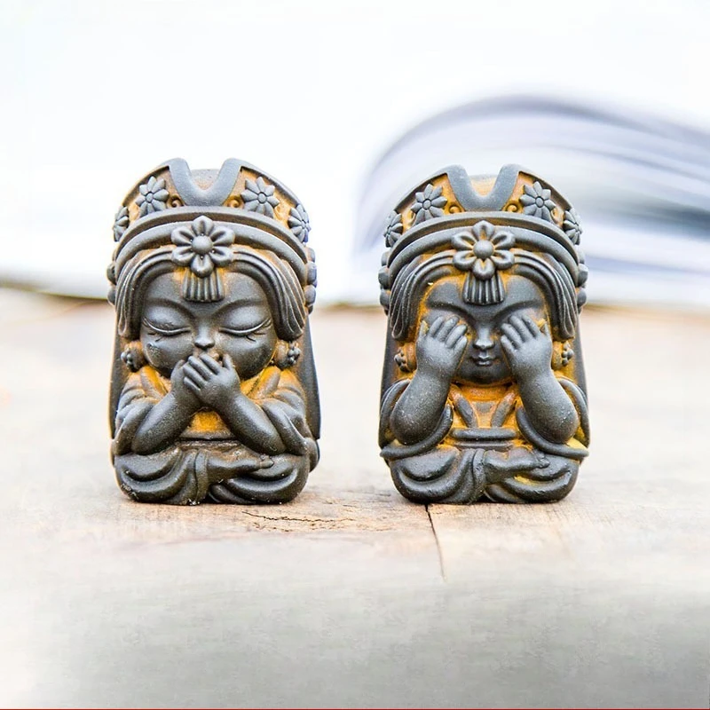 Creative Tibetan Zen Palden Lhamo (Zhakiram) Ornament 3D Vintage Craft Lucky Wealth Decoration For Study TV Cabinet Tea Table