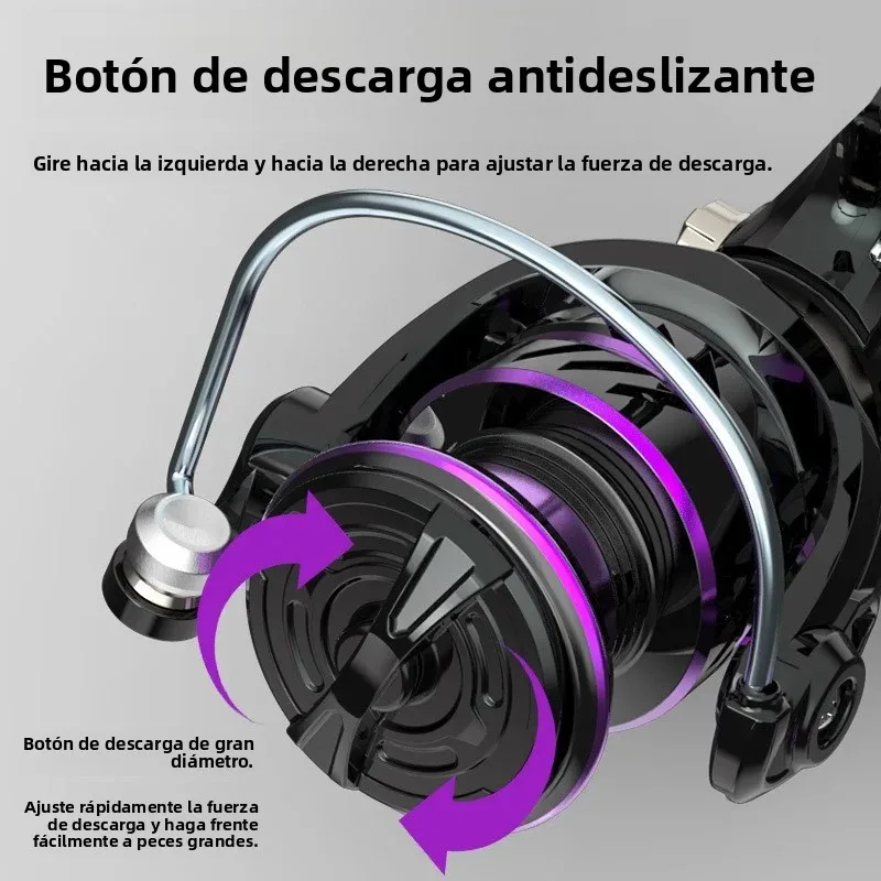 Carrete giratorio HP para agua salada con mango intercambiable - imagen 4