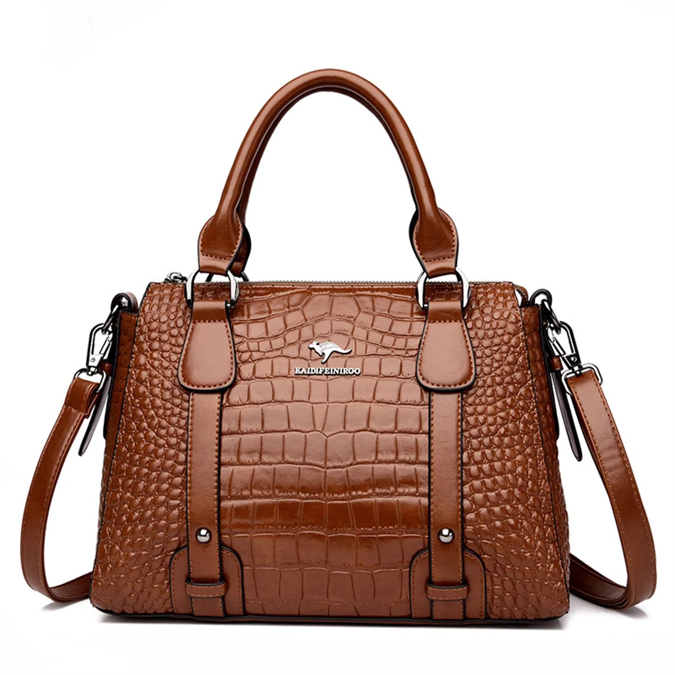 Luxury Designer Handbag Brand High Quality Soft Leather Shoulder Crossbody Bag for Women Bag Large Capacity Leisure Handbag 2026