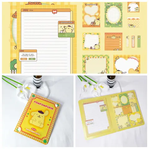 Sanrio-libro de conveniencia de alta belleza, cuaderno Cinnamoroll, nota autoadhesiva, Material de cuenta para estudiantes y niños, regalo de cumpleaños, 5 uds.