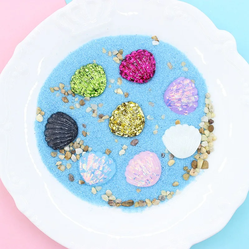 10 Stück Diy Resin Home Decor Kawaii Ocean Charms Serie Shell Pearl DecorCute Phone Case Zubehör – Detail 2