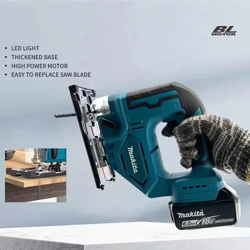 

Makita 18V brushless electric reciprocating cutting machine 18V DJV182 rechargeable multifunctional woodworking wire saw Tool