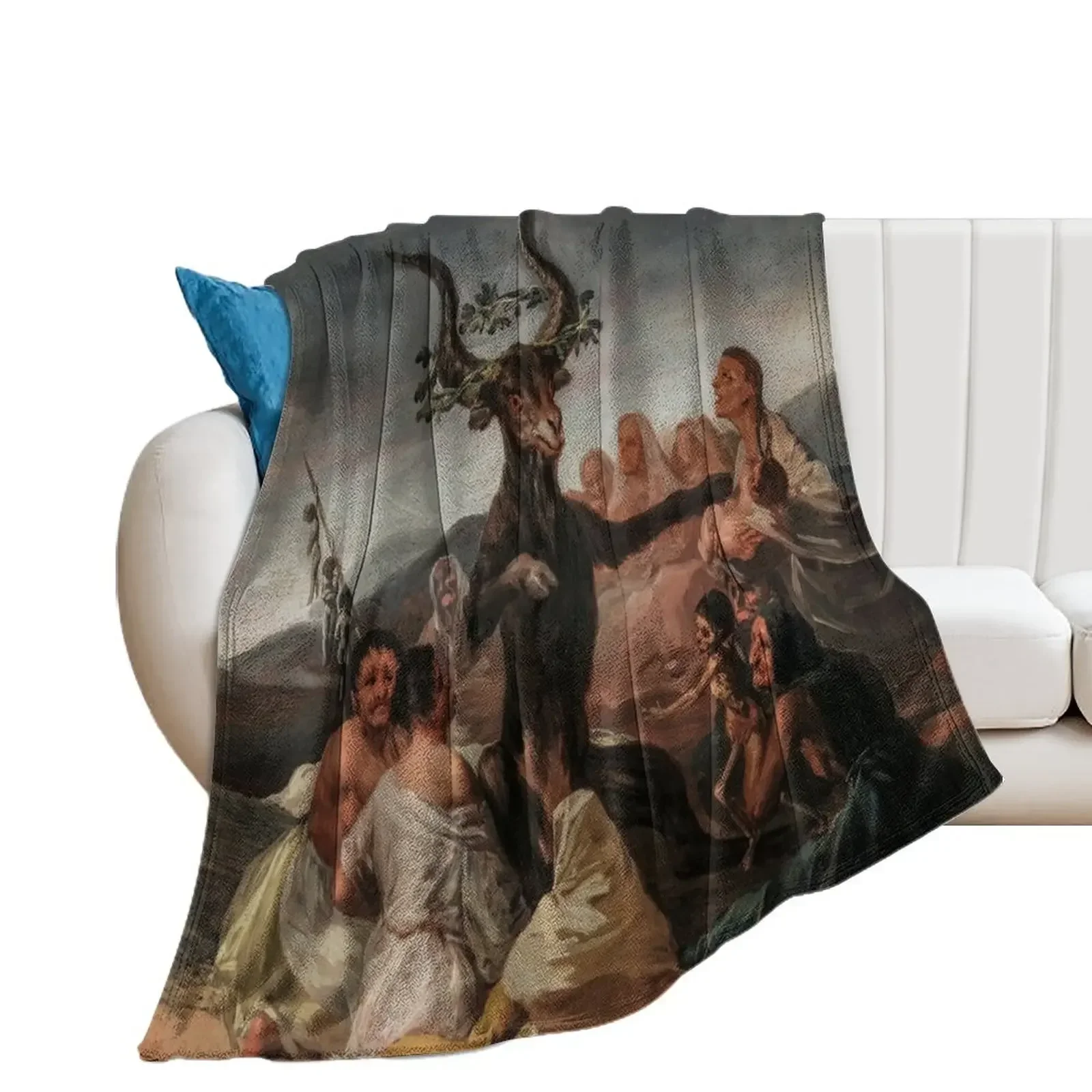 

Francisco de Goya - Witches Sabbath (El Aquelarre) Throw Blanket Hair christmas decoration Blankets