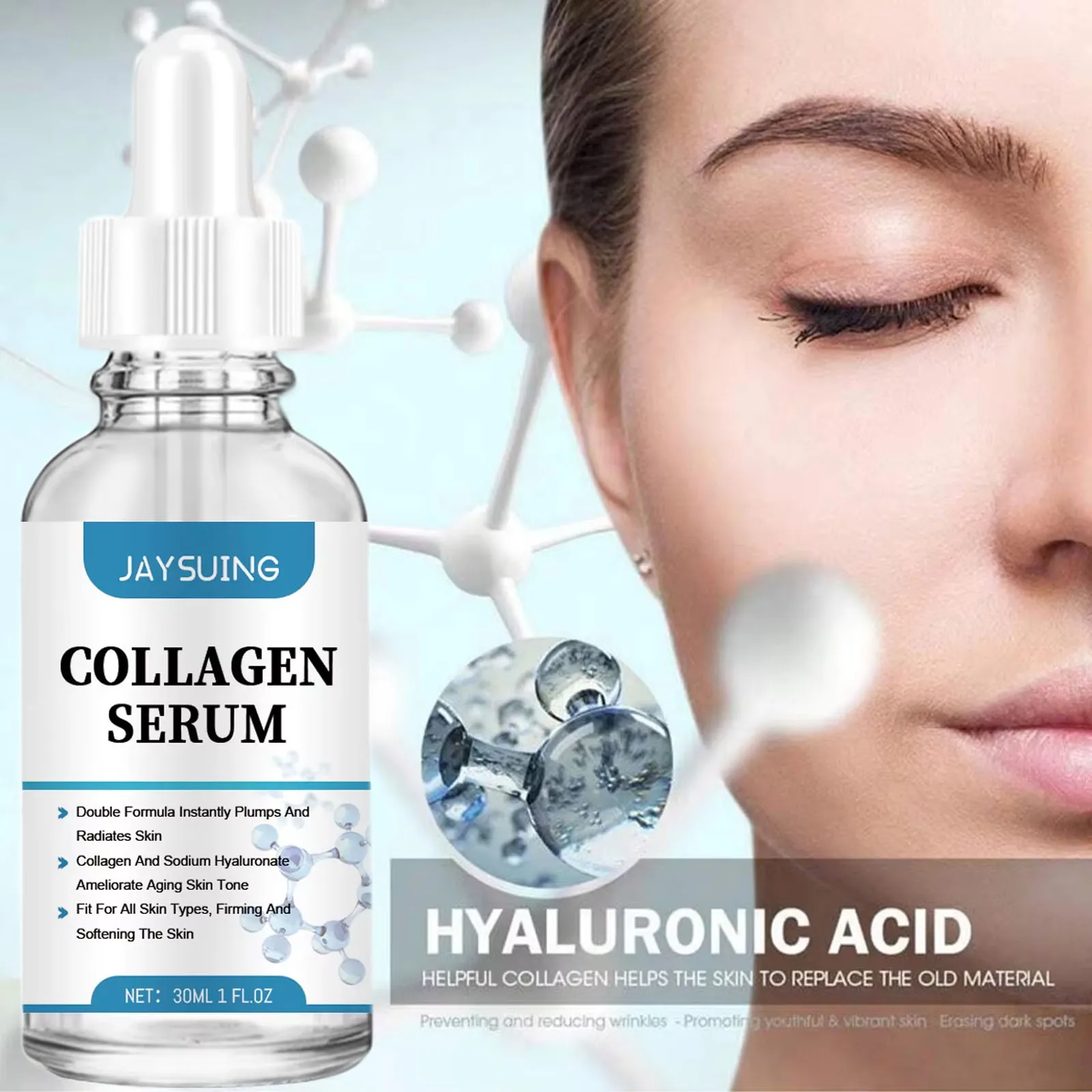 

Pure Collagen Face Serum Remove Wrinkle Firming Lifting Anti-Aging Fade Fine Lines Whitening Moisturizing Smooth Face Skin Care