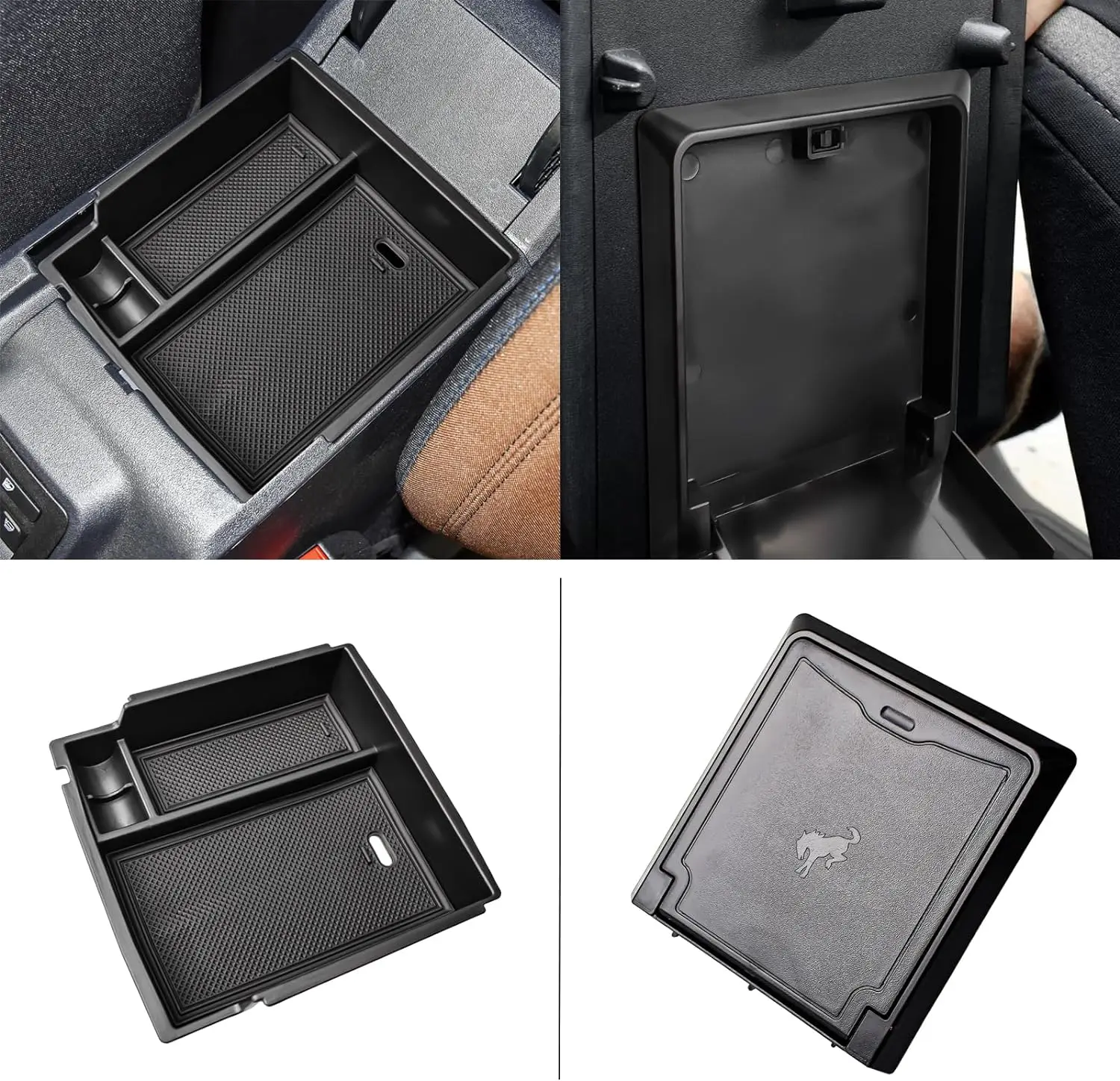 

Center Console Organizer for 2021 2022 2023 2024 Ford Bronco Hidden Box Armrest Storage Car Box ABS Interior Accessories Tray