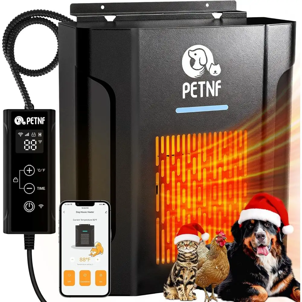 

Dog House Heater – 45℉ to 113℉ tat Controlled Pet House Heater with Wii Remote App Control 300W ast Heating Energy Saving Eco e
