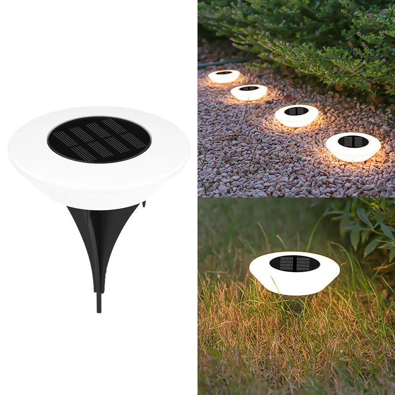 1/4PCS zonne-buitenverlichting 14LED waterdichte gazonlamp, 360 °   Vloerverlichting voor tuin, oprit, patio, camping, zomerdecor