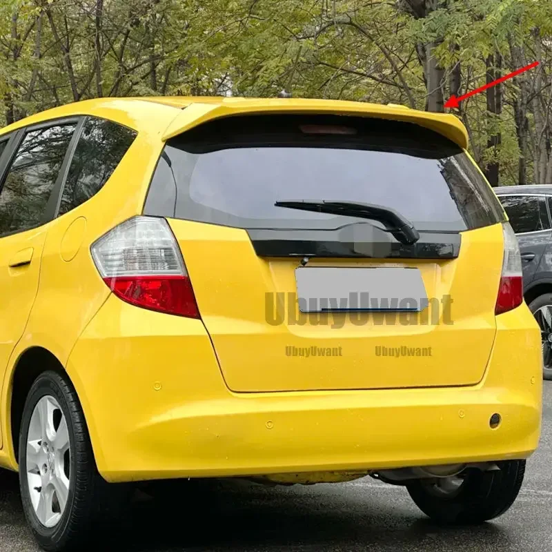 Für 2008-2013 Honda Fit Jazz Spoiler Hochwertiges ABS-Material Auto-Heckspoiler in Grundierungsfarbe
