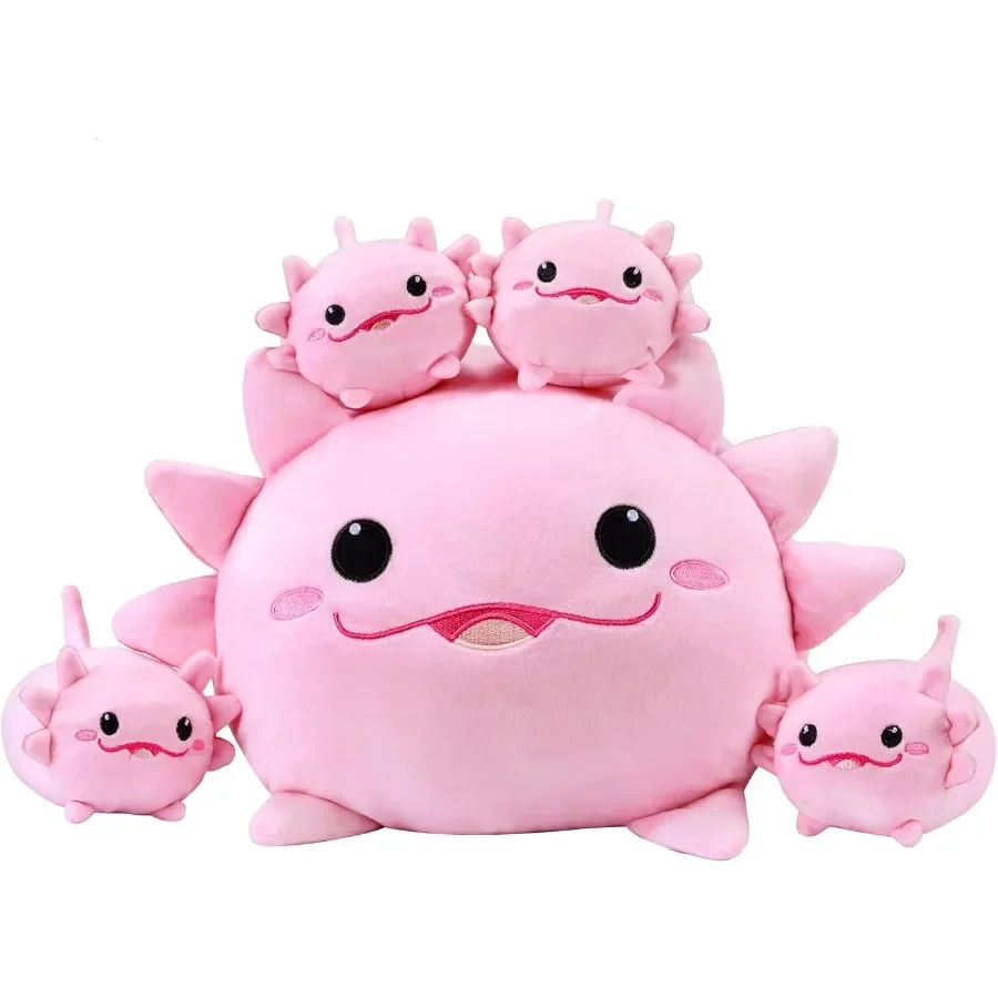 

Cute Axolotl Plush Stuffed Animal with 4 Baby Soft Pillows for Valentine's Birthday Gift Soft Toy for Girls Boys Ideal Decor in