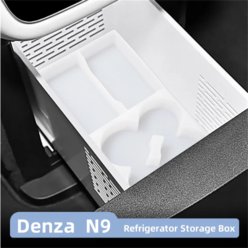 لـ DENZA N9 2025+ الملحقات الداخلية صندوق تخزين ثلاجة السيارة حجرة تخزين من السيليكون #1