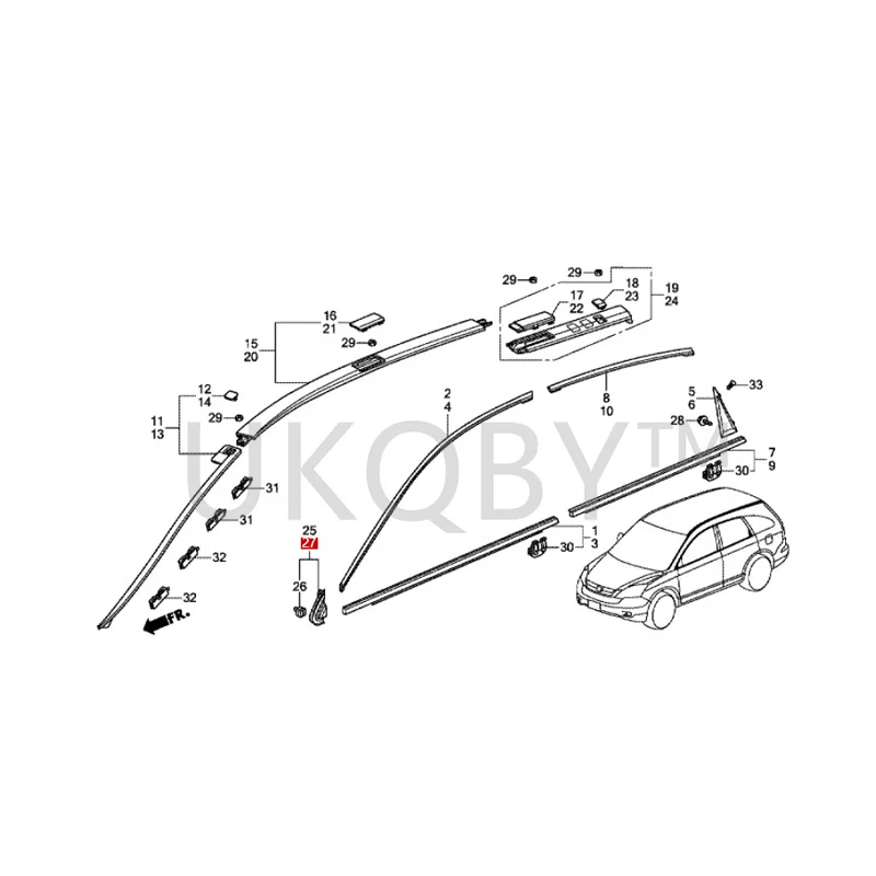 لوحة زخرفية مثلثة للأبواب والنوافذ الأمامية ، 75490SWAJ01YA 75490SWAJ01YH 75490SWAJ01ZE