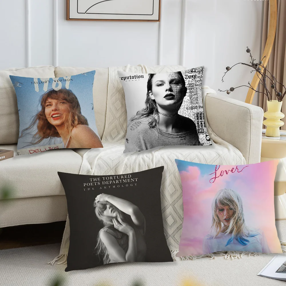 Singer T-TaylorS TTPD S-Swift Pillow Case Living Room Sofa Cushion Cover Suitable For Home Bedroom Room Decoration