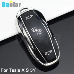 For Tesla Model S Model 3 Model X TPU Car Remote Smart Key Cover Case Fob Bag Shell Holder Keychain Accessories