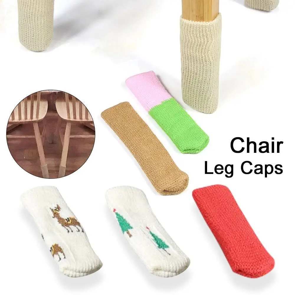 

Knitted Non Slip Anti-Noise Wood Floor Protection Chair Foot Pad Chair Leg Cover Protectors Pad Chair Leg Caps Furniture Floor