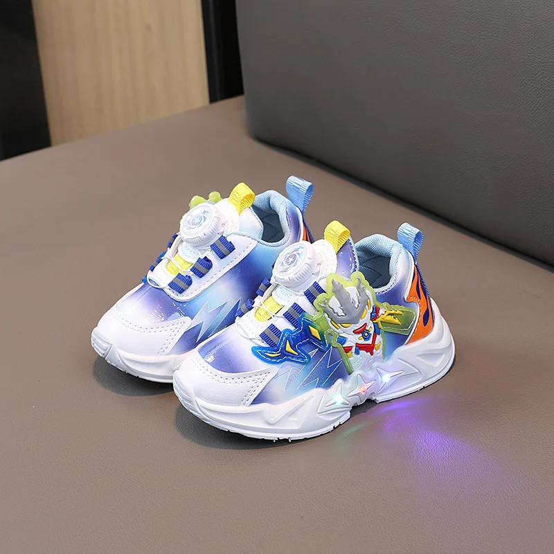 Children\'s Fashion Casual Light-up Sneakers Girls Bright Cartoon LED Shoes Kids Glowing Light Shoes Kids Shining Light Sneakers