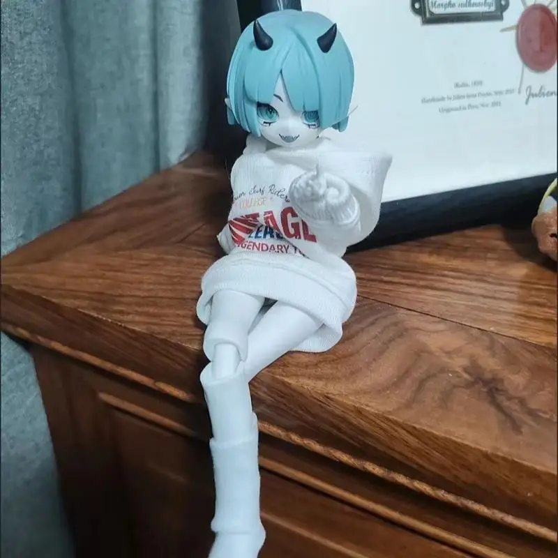 Mamenlala Greed Eight Scale BJD Articulated Figure with Devil Horns Cute Doll Blind Box Trendy Collectible Toy for Adult