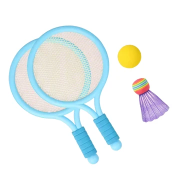 Kids Tennis Racket Ball Set Dual Shuttlecock Badminton Toy Mini Outdoor Indoor Beginner Practice Equipment Girls