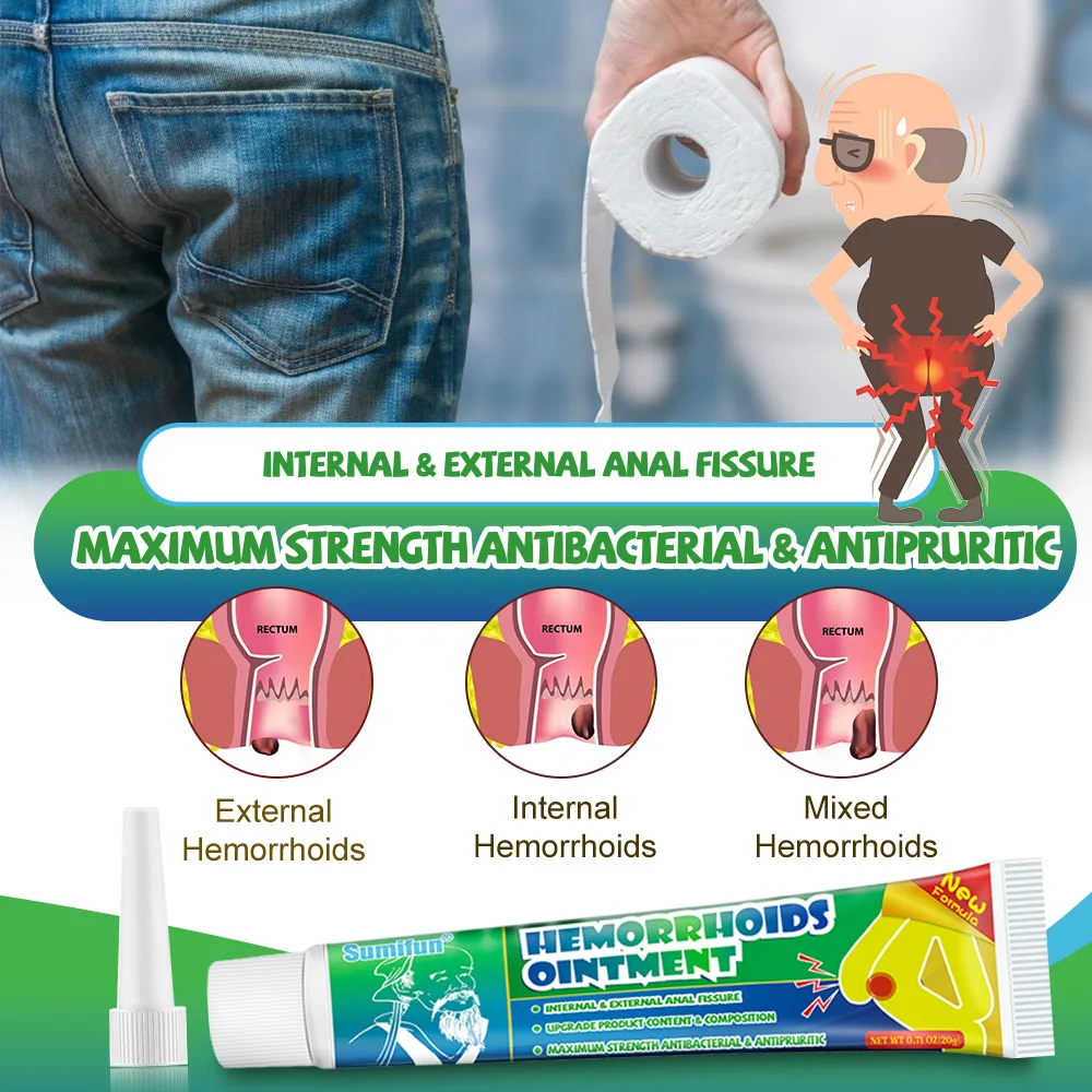 6 Types Hemorrhoids Ointment Sterilize Cream For Internal Hemorrhoids Piles Pain Relief External Anal Fissure Therapy Dropship