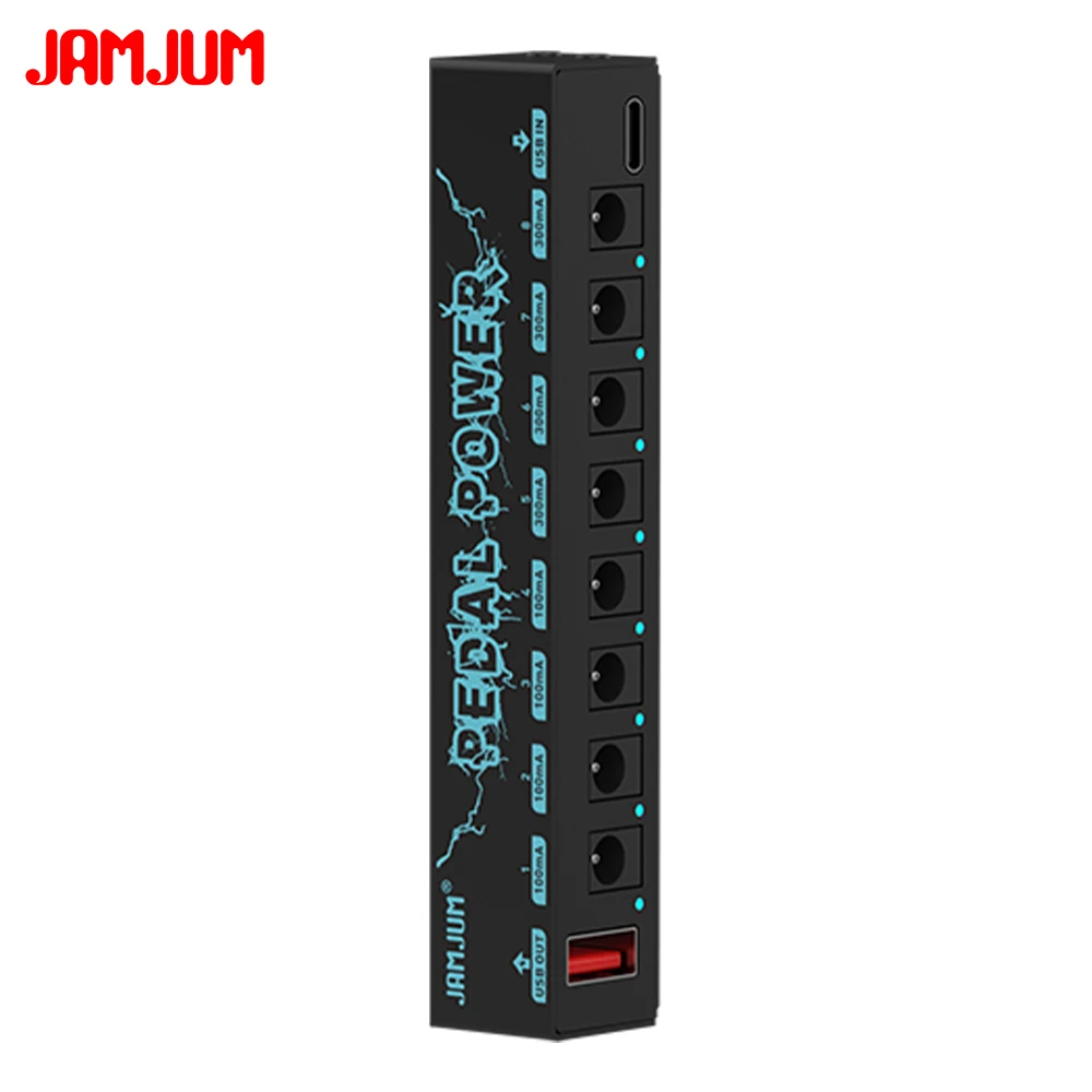 9V Isolated Pedal Power Supply Type C Input Guitar Pedal Power for Guitar Effector 8 Isolated DC Output Isolated