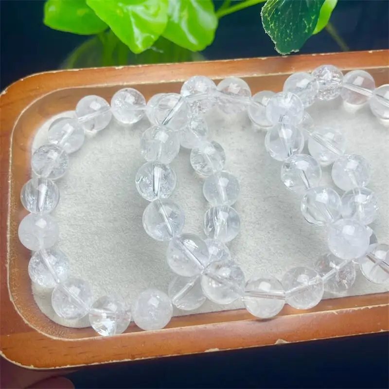 

12MM Natural Clear Quartz Bracelet Gemstone Crystal Jewelry For Women Healing Bohemia Holiday Gift 1pcs