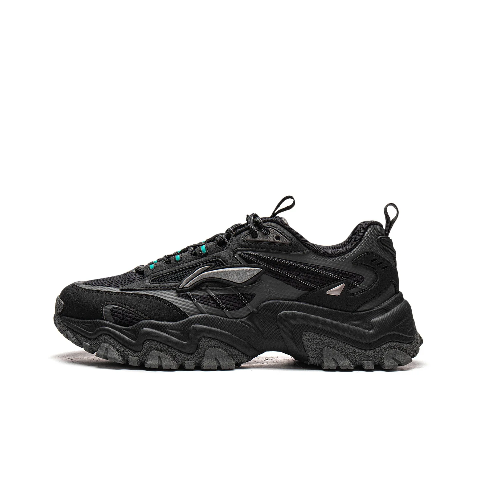 Li Ning Joyful Journey Low top Chunky Sneakers Men's Black Gray AGLW007-2