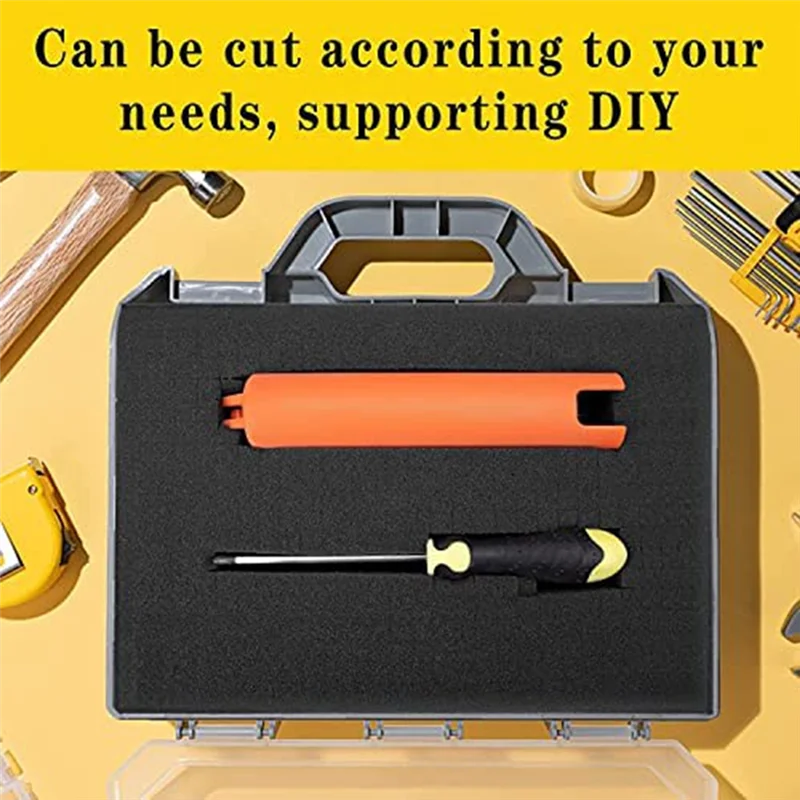 Cubo de espuma de grade-espuma, 2 peças 300x300x50mm/2 peças 300x300x10mm, caixa de ferramentas para câmera, espuma, inserção de caixa, ferramenta