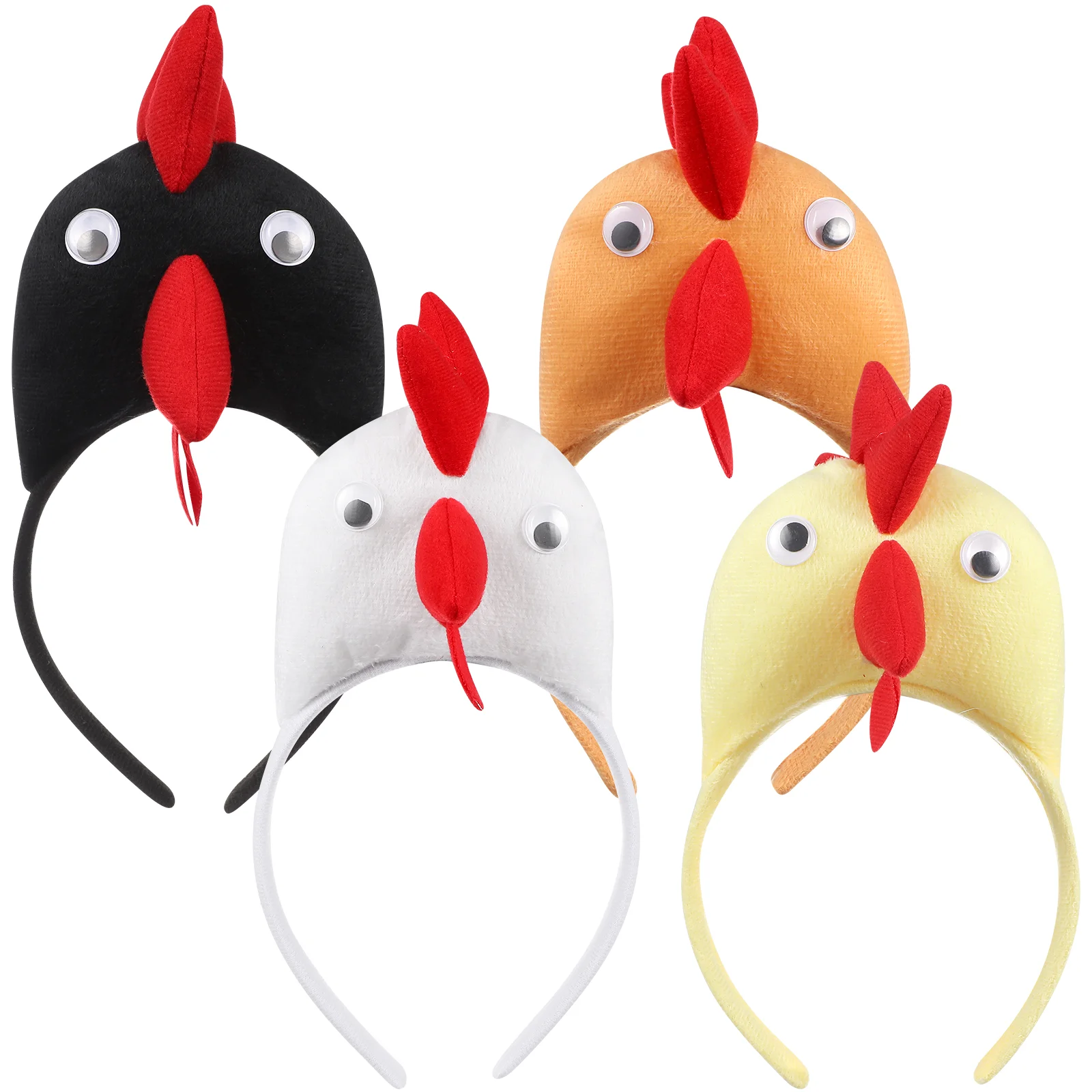 Diadema de pollo, bandas para la cabeza, suministro para fiestas, accesorios de aro de juguete de peluche