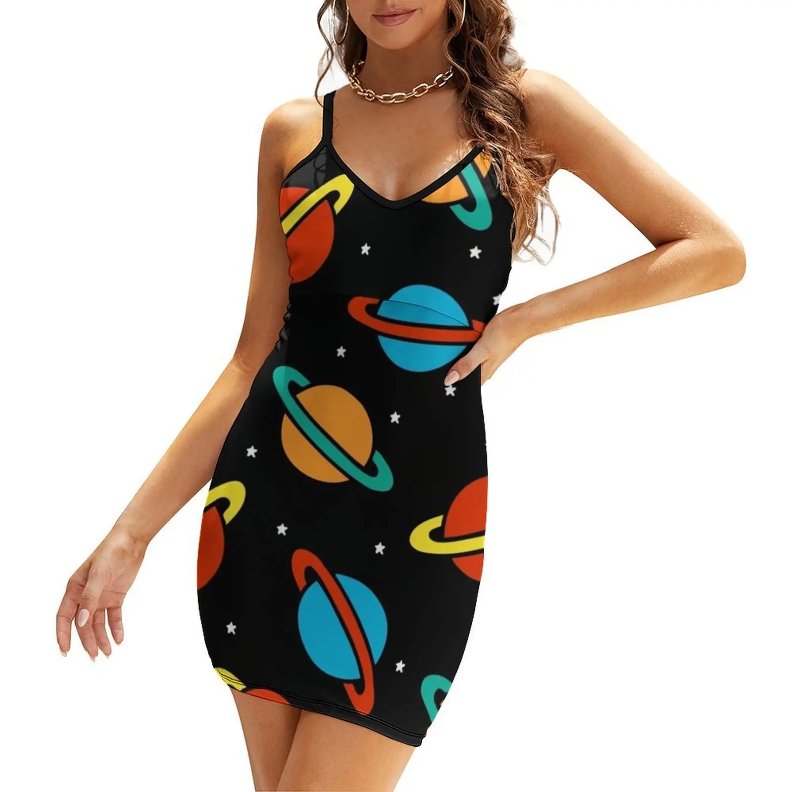 

Space Planets Pattern Sling Dress dresses ladies 2025 summer Cocktail of dresses birthday dress african dresses for woman