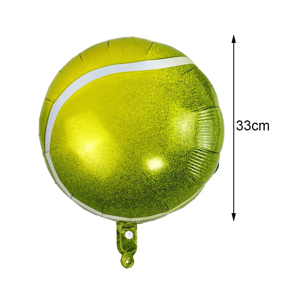 9pcs Tennis Ball Foil Balloons Set Tennis Golden Trophy Green Star Balloons Kids Adult Sports Tennis Themed Party Decorations