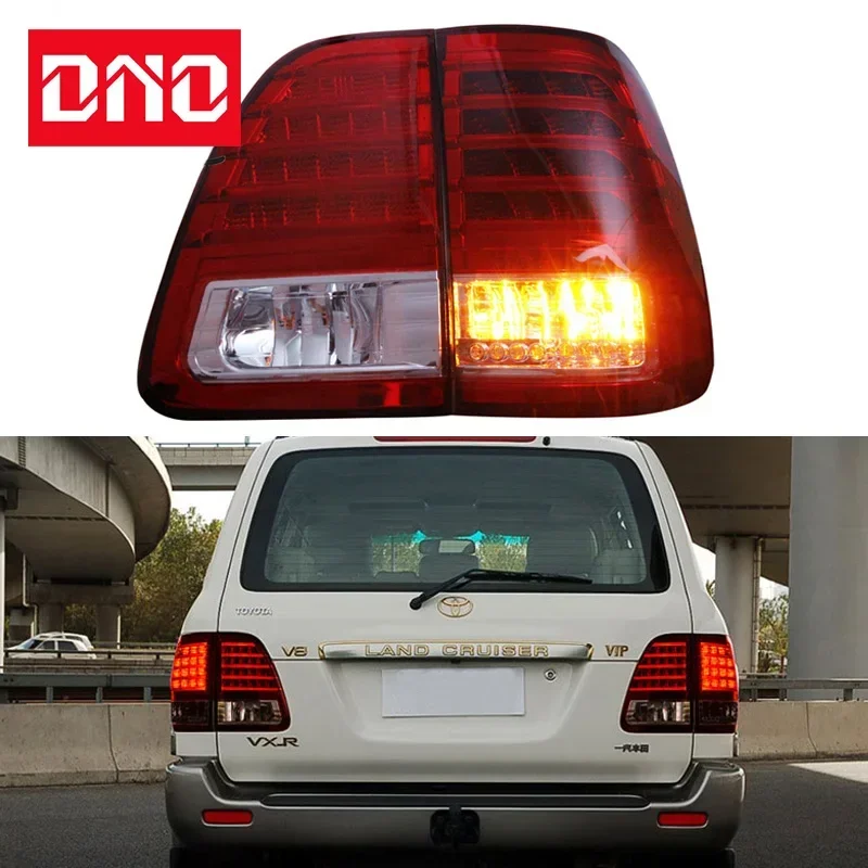 

Автомобильные светодиодные задние фонари для Toyota Land Cruiser 100 FJ100 LC100 1998-2007, задние ходовые огни, тормозной задний динамический указатель поворота