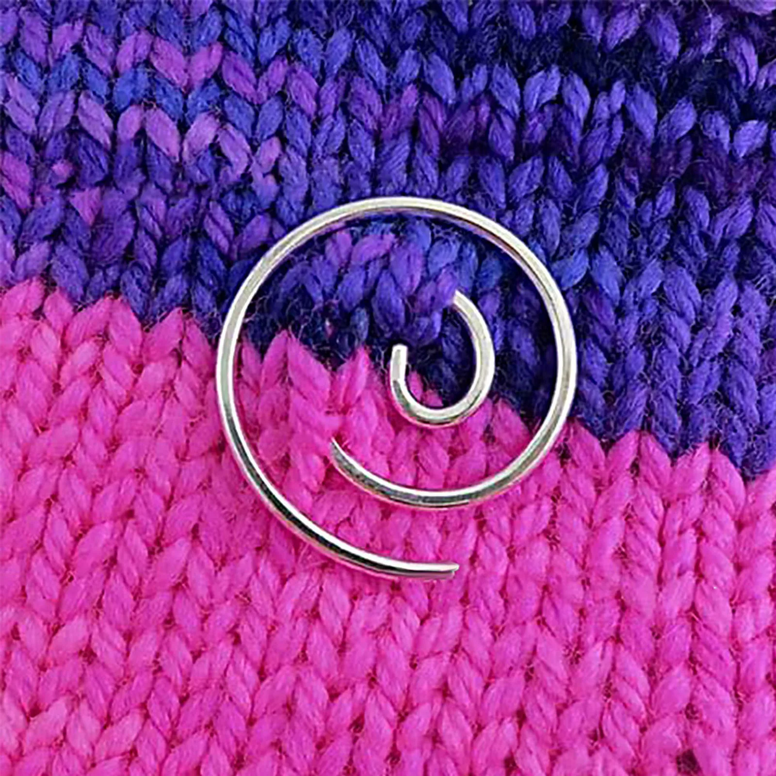 3PCs Alloy Knitting Needles Spiral Shawl Crochet Pin Bent Tapestry Needles For Yarn DIY Sewing Accessories Knitting Tool 4cmx4cm