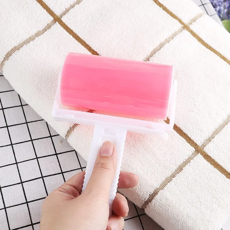 Roller Hair Sticker Device Portable Washable Sticky Clothes Hair Duster Mini Foldable Sticky Lint Brush